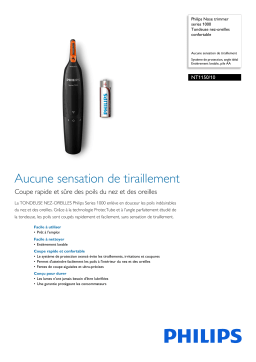 Philips NT1150/10 Nose trimmer series 1000 Tondeuse nez-oreilles confortable Manuel utilisateur