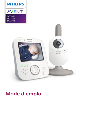 SCD845/26 | Avent SCD843/26 Avent Baby monitor Écoute-bébé vidéo numérique Manuel utilisateur | Fixfr