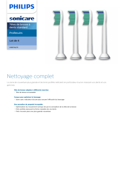 Sonicare HX6014/33 Sonicare ProResults Têtes de brosse à dents standard Manuel utilisateur