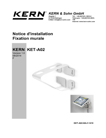 KERN KET-A02 Installation manuel | Fixfr