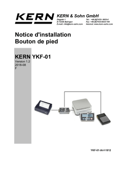 KERN YKF-01 Installation manuel