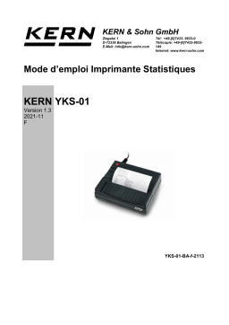 KERN YKS-01 Mode d'emploi