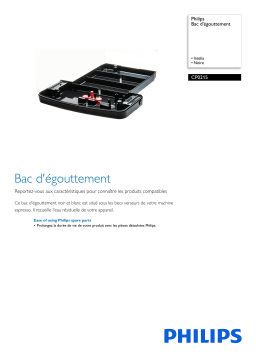 Philips CP0215/01 Bac d'égouttement Manuel utilisateur