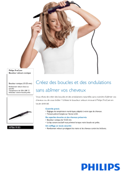 Philips HP8619/00 ProCare Boucleur velours conique Manuel utilisateur