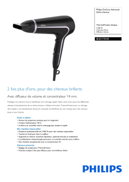 Philips BHD170/40 DryCare Advanced Sèche-cheveux Manuel utilisateur