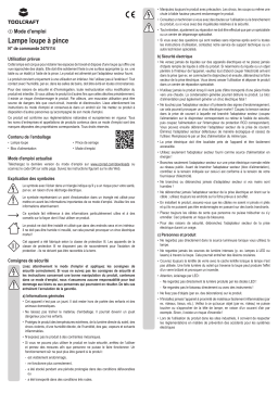 TOOLCRAFT TO-7425342 Illuminated magnifier Magnification: 2.25 x Manuel du propriétaire