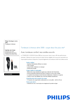 Philips HC3410/85 Hairclipper series 3000 Tondeuse à cheveux Manuel utilisateur