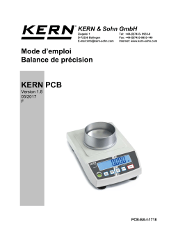 KERN PCB 6000-1 Mode d'emploi