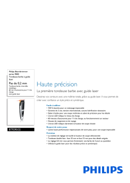 Philips BT9290/32 Beardtrimmer series 9000 Tondeuse barbe à guide laser Manuel utilisateur