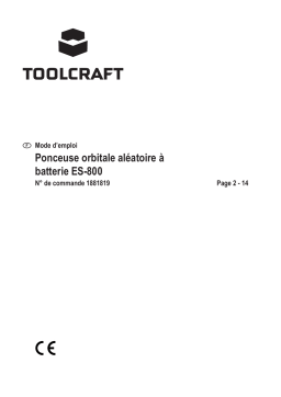 TOOLCRAFT TO-5645457 ES-800 / TAWB-200 Cordless Brushless Rotary Sander 20 V Li-ion Manuel du propriétaire