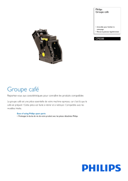 Philips CP0208/01 Groupe café Manuel utilisateur