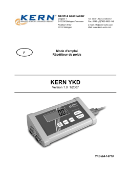 KERN YKD-A01 Mode d'emploi