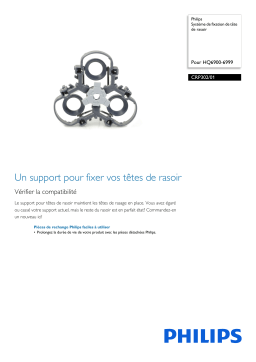 Philips CRP302/01 Système de fixation de tête de rasoir Manuel utilisateur