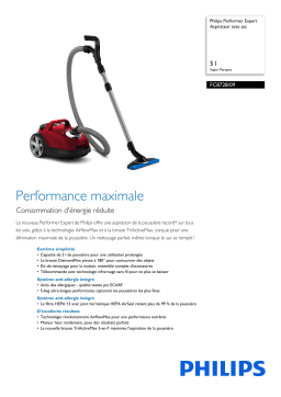 Philips FC8728/09 Performer Expert Aspirateur avec sac Manuel utilisateur