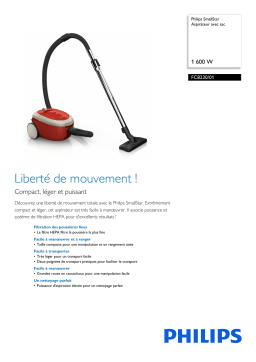 Philips FC8230/01 SmallStar Aspirateur avec sac Manuel utilisateur