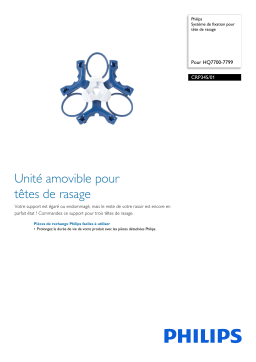 Philips CRP345/01 Système de fixation pour tête de rasage Manuel utilisateur