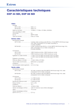 Extron DXP 44 SDI spécification