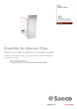 Saeco CP1114/01 Saeco Réservoir d'eau Manuel utilisateur