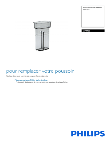 Philips CP0486/01 Avance Collection Poussoir Manuel utilisateur | Fixfr