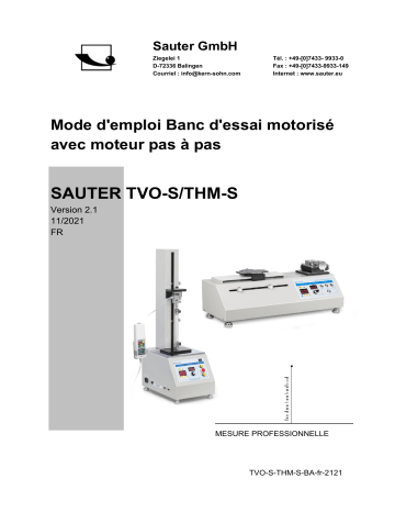 TVO 1000N500S | TVO 2000N500S | THM 500N500S | KERN TVO 500N500S Mode d'emploi | Fixfr