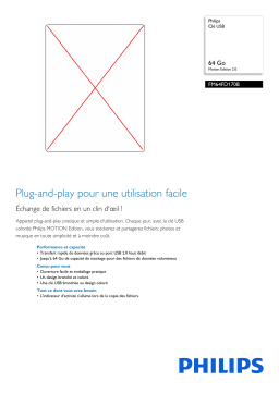Philips FM64FD170B/00 Clé USB Manuel utilisateur