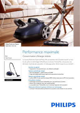 Philips FC8725/09 Performer Expert Aspirateur avec sac Manuel utilisateur