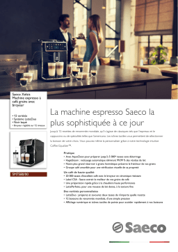 Saeco SM7580/00 Saeco Xelsis Machine expresso à café grains avec broyeur Manuel utilisateur