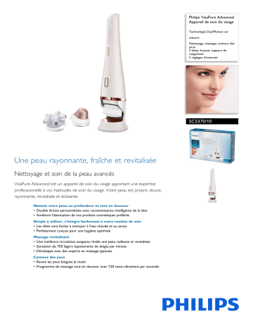 Philips SC5370/10 VisaPure Advanced Appareil de soin du visage Manuel utilisateur | Fixfr