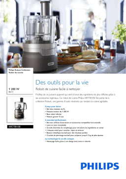 Philips HR7781/00 Robust Collection Robot de cuisine Manuel utilisateur