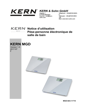 MGD 100K-1S05 | MGD 200K-1L | KERN MGD 100K-1 Mode d'emploi | Fixfr