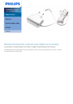 Philips CP1683/01 Baby monitor Adaptateur secteur pour écoute-bébé Manuel utilisateur