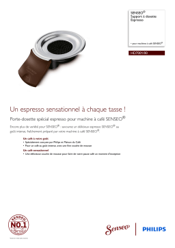 SENSEO® HD7001/00 SENSEO® Support à dosette Espresso Manuel utilisateur