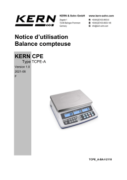 KERN TCPE 15K-3-A Mode d'emploi