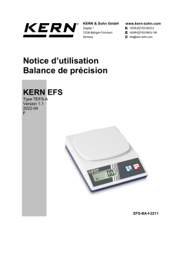 KERN TEFS 3000-1-A Mode d'emploi