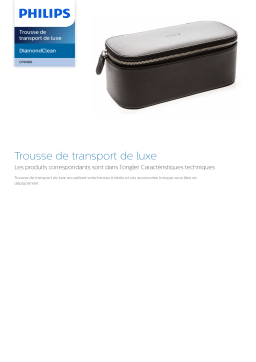 Philips CP0466/01 DiamondClean Trousse de transport de luxe Manuel utilisateur