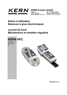 KERN HFC 5T-3 Mode d'emploi