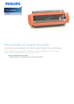 Philips HP1063/01 Bloc tondeuse Manuel utilisateur