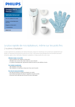 Philips BRE611/00 Satinelle Advanced Épilateur 100 % étanche Manuel utilisateur