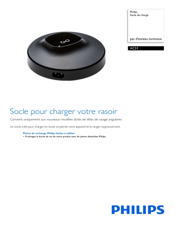 Philips AC51/01 Socle de charge Manuel utilisateur | Fixfr