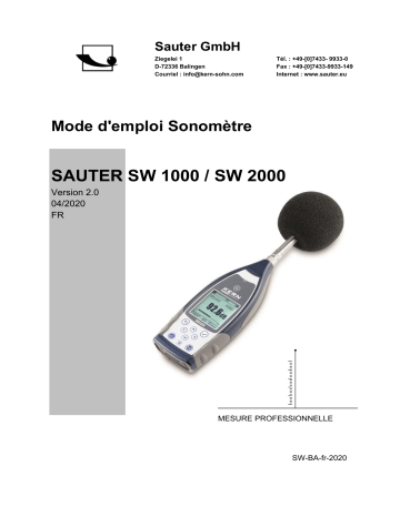 SW 1000 | KERN SW 2000 Mode d'emploi | Fixfr
