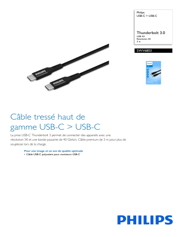 Philips SWV6803/00 USB-C > USB-C Manuel utilisateur | Fixfr