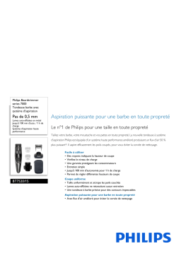 Philips BT7520/15 Beardtrimmer series 7000 Tondeuse barbe avec système d'aspiration Manuel utilisateur