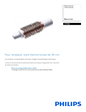 Philips CP1882/01 Essential Thermo-brosse Manuel utilisateur | Fixfr