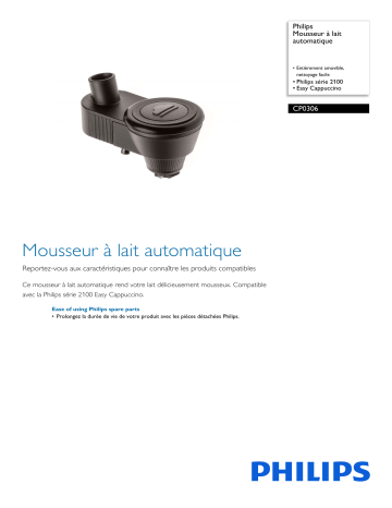 Philips CP0306/01 Mousseur à lait automatique Manuel utilisateur | Fixfr