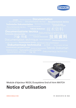 Schmalz  RECB 24V-DC NO PXR-I 1C MATCH Pneumatic Vacuum Generator for End-of-Arm Ecosystem MATCH  Mode d'emploi