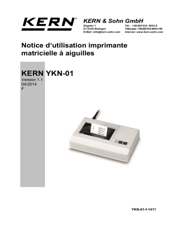 KERN YKN-01 Mode d'emploi | Fixfr