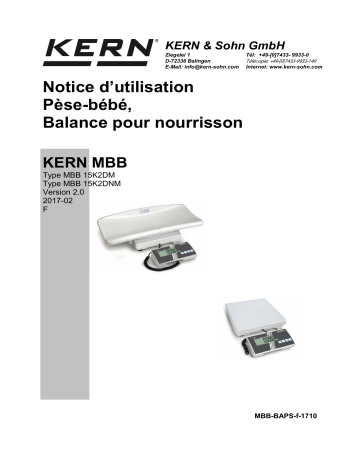 KERN MBB 15K2DM Manuel du propriétaire | Fixfr