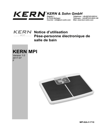 KERN MPI 200K-1 Mode d'emploi | Fixfr