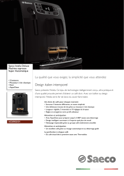 Saeco HD8900/01 Saeco Intelia Deluxe Machine espresso Super Automatique Manuel utilisateur