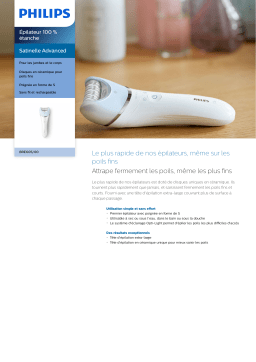 Philips BRE605/00 Satinelle Advanced Épilateur 100 % étanche Manuel utilisateur